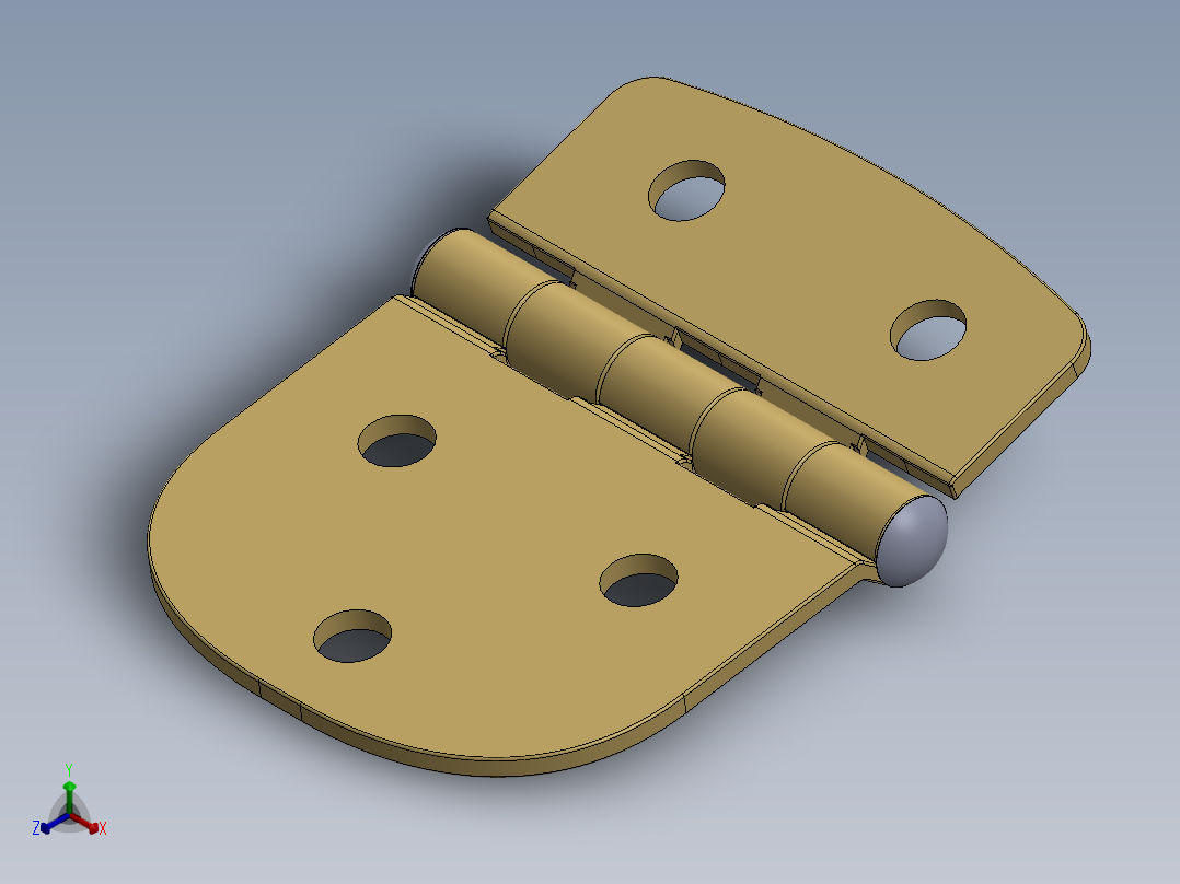 合页、铰链(33)正等轴测图