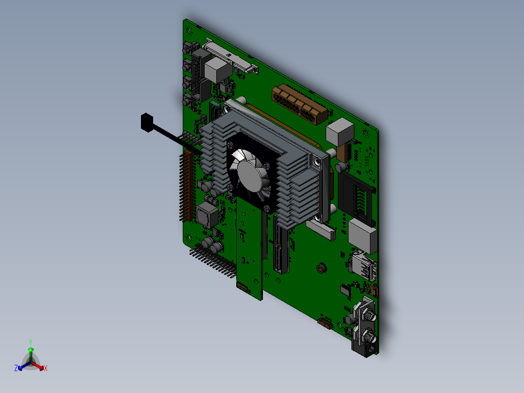 电路板、主板(228)正等轴测图