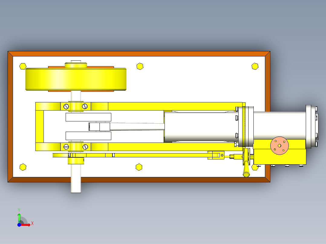 B3003605-水平可逆转蒸汽机前视图