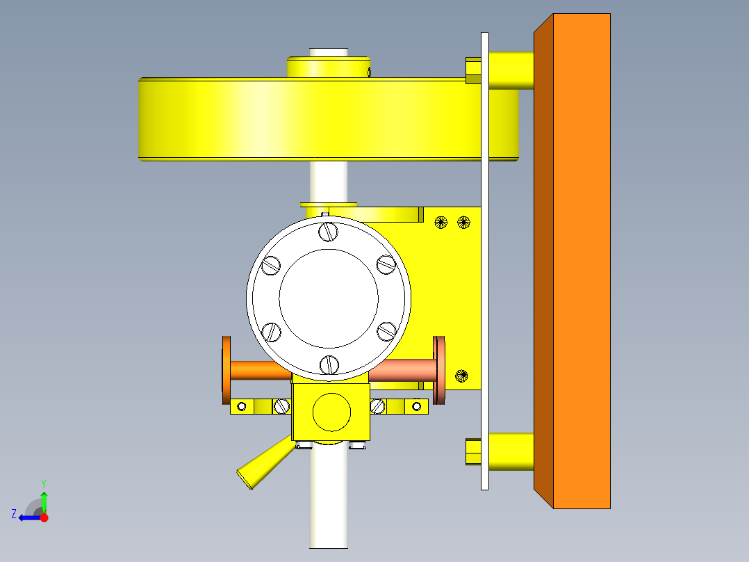 B3003605-水平可逆转蒸汽机右视图