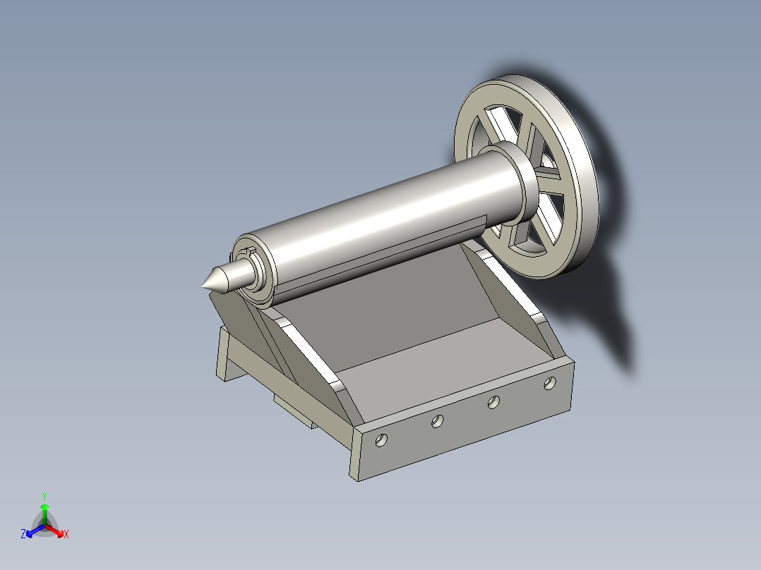 A2004894-自制车床尾座正等轴测图