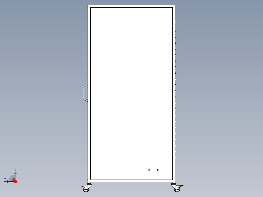 锂电池测试柜右视图