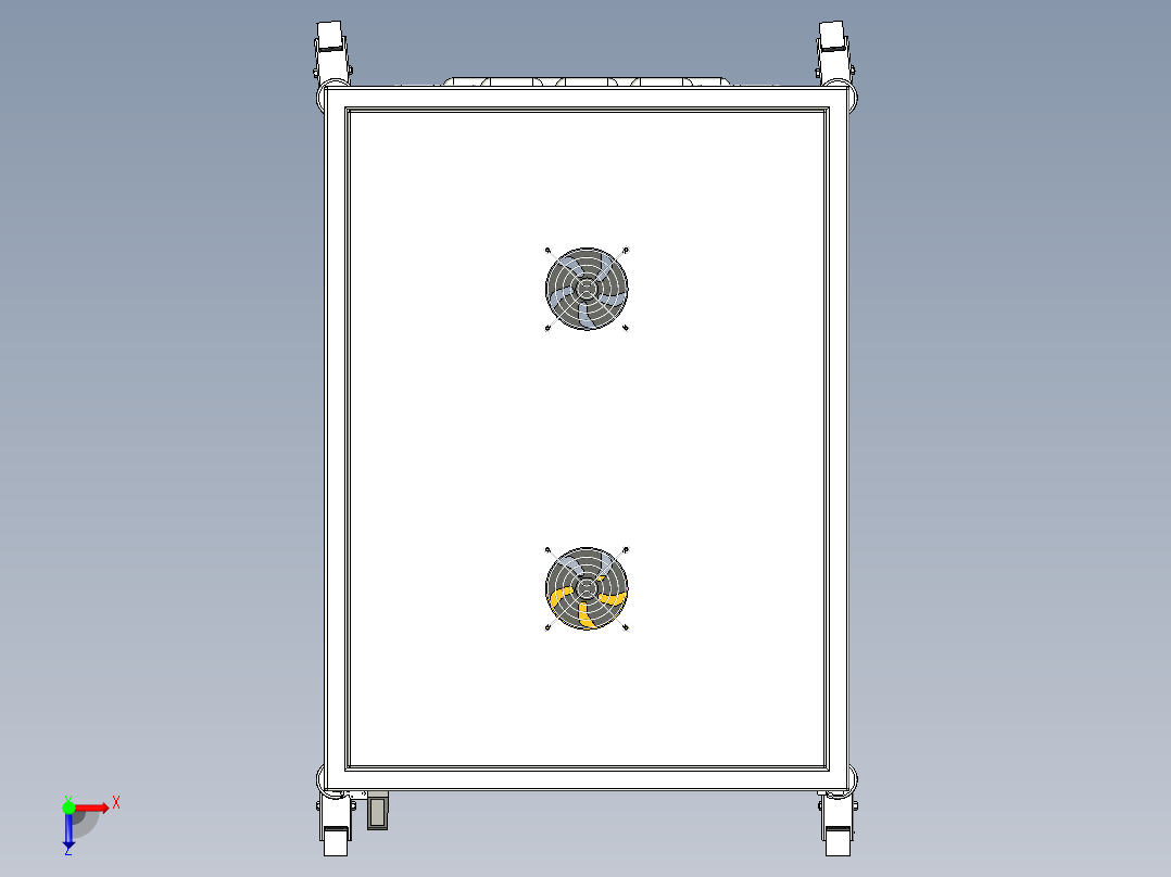 锂电池测试柜俯视图