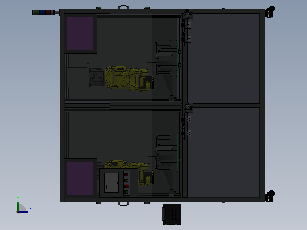 协作机器人检测站  sw20左视图