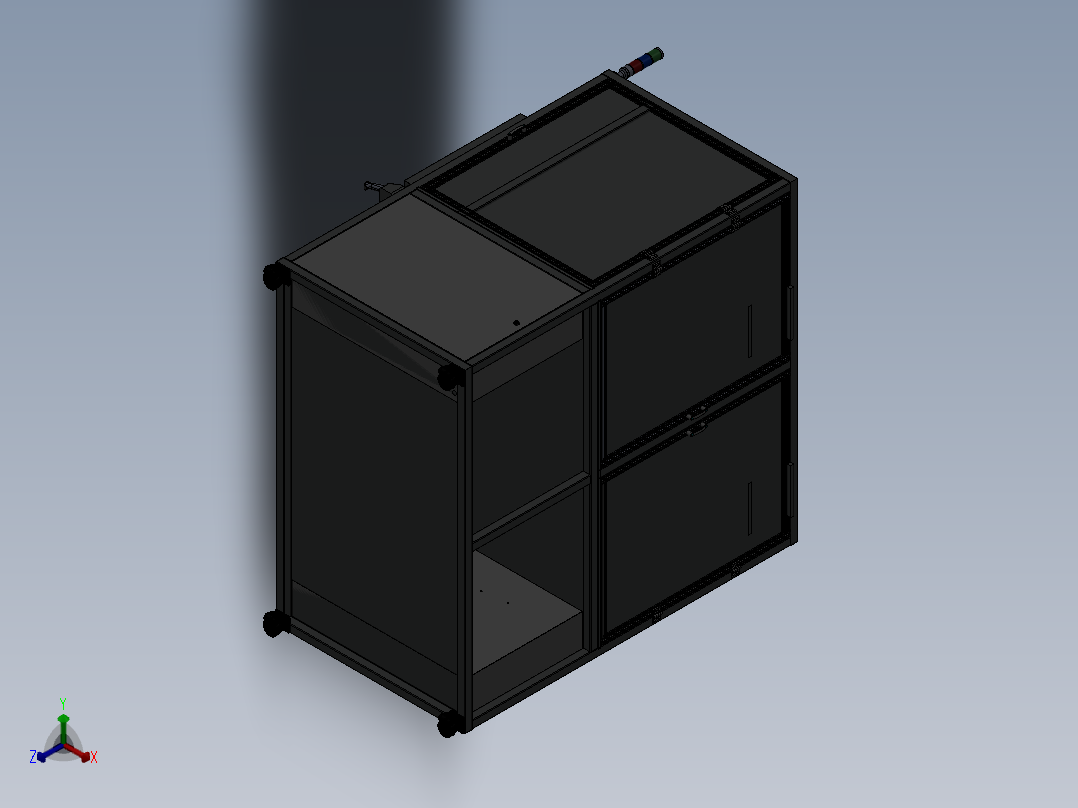 协作机器人检测站  sw20正等轴测图