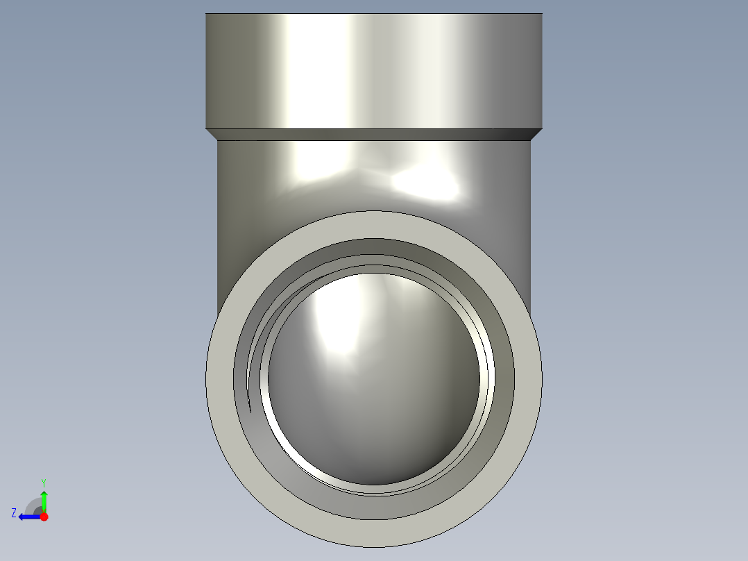 螺纹管弯头-90°等径 DN8右视图