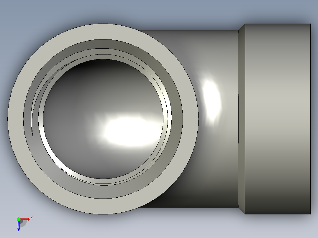 螺纹管弯头-90°等径 DN8俯视图
