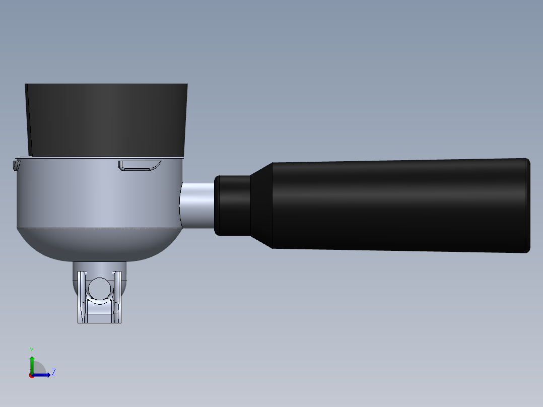 58mm 手柄漏斗左视图