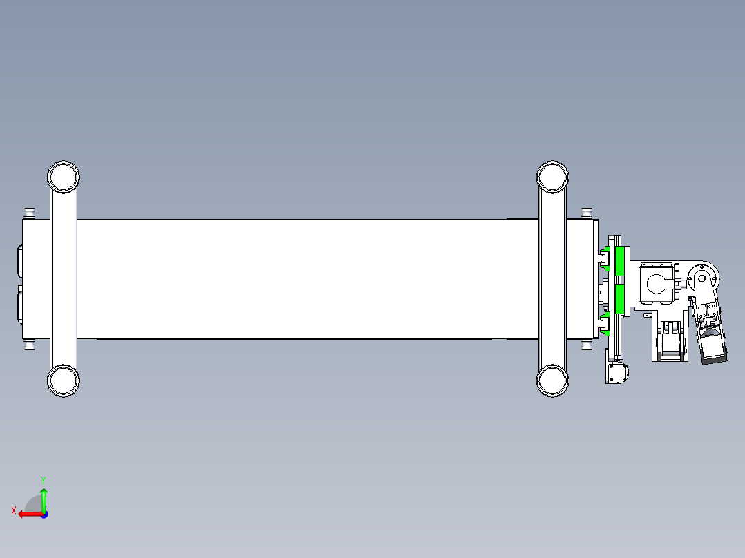 五轴折弯机后视图