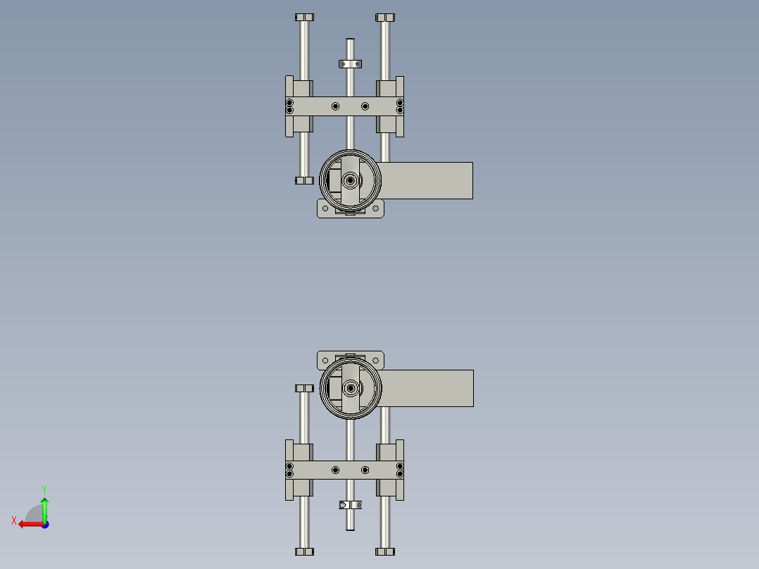 0501004100000转台调节部件后视图