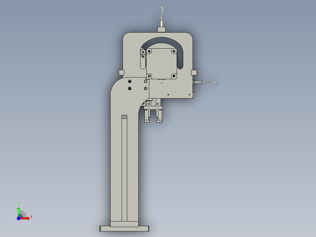 HG004-05-00-B右悬臂机构40行程前视图