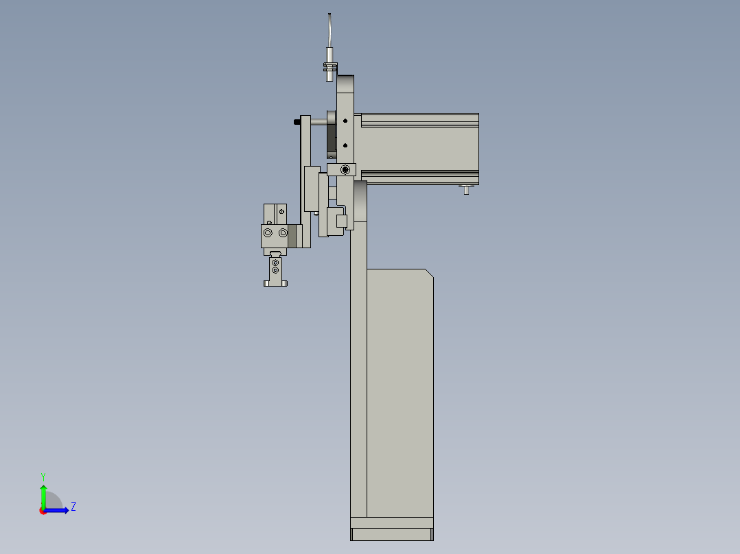 HG004-05-00-B右悬臂机构40行程左视图