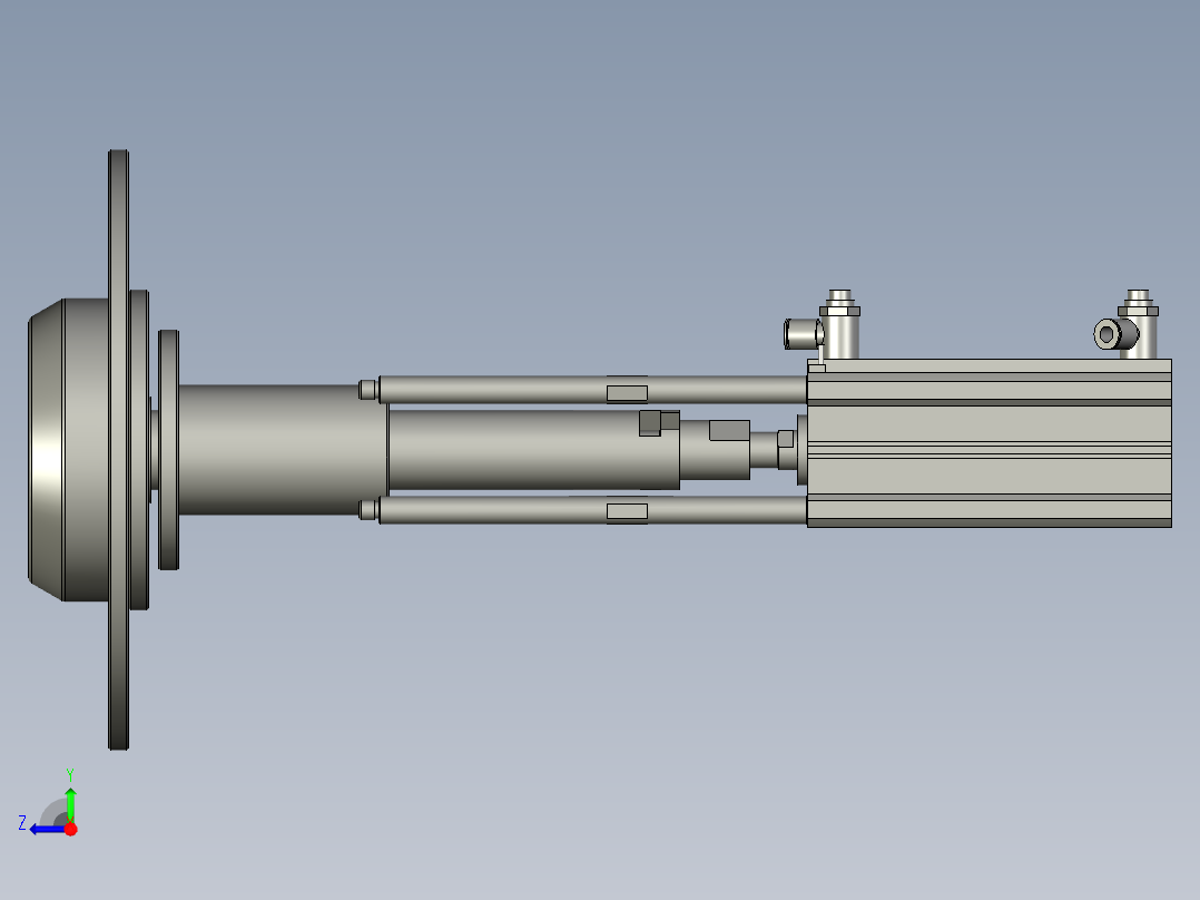 卷带左顶机构右视图