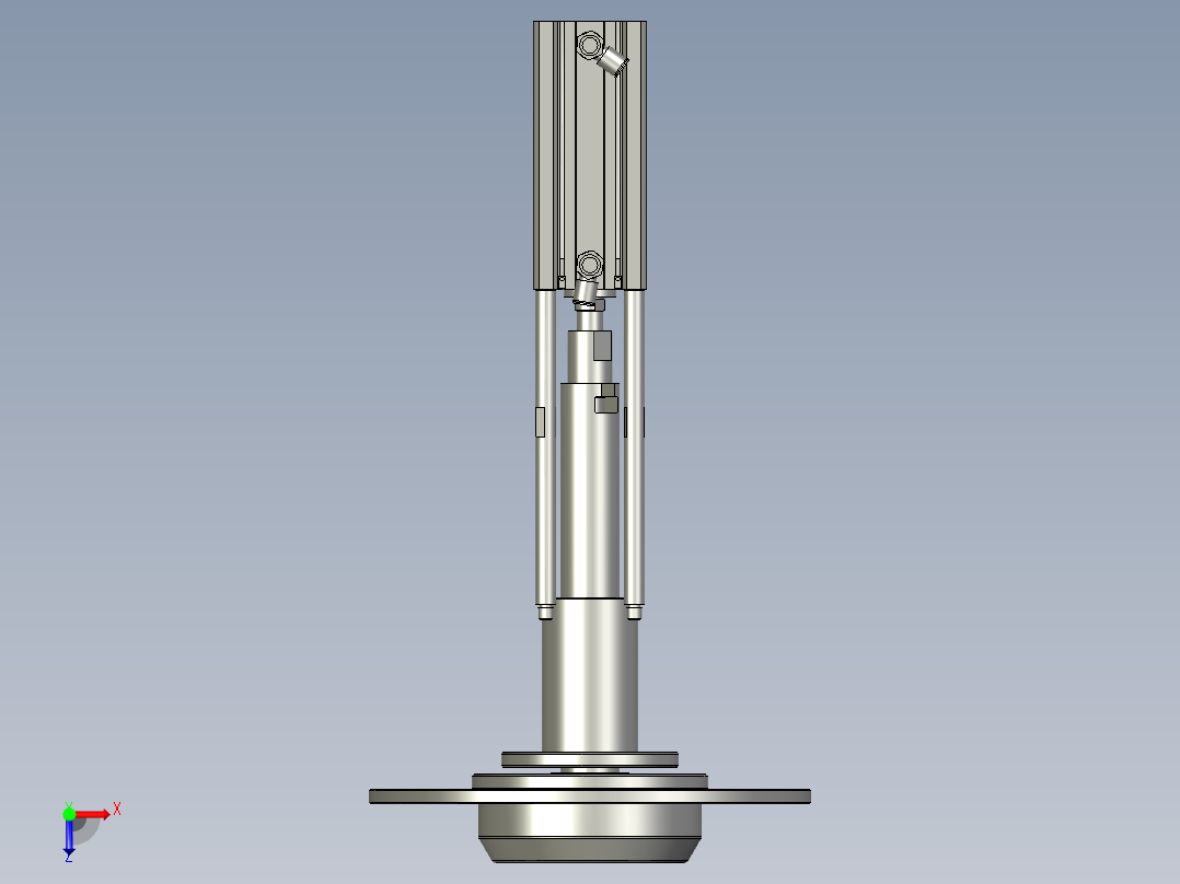 卷带左顶机构俯视图