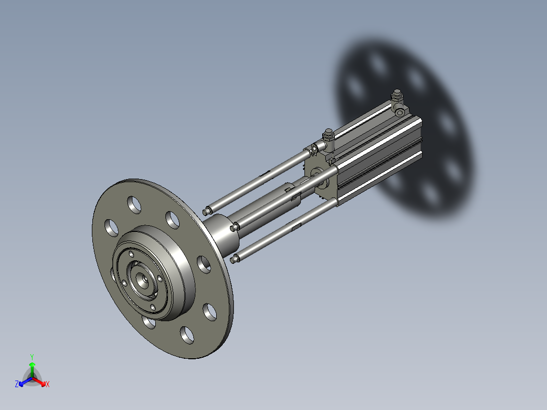 卷带左顶机构正等轴测图