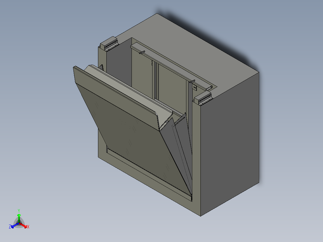 移动式液压登车桥正等轴测图