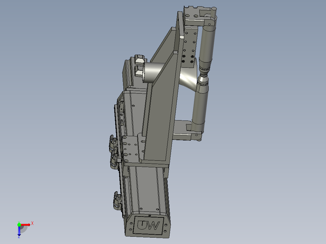 左侧等离子清洗组件俯视图