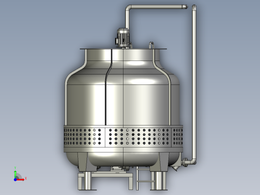 逆流凉水塔式玻璃钢逆流式冷水塔前视缩略图