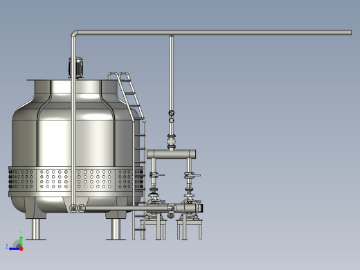 逆流凉水塔式玻璃钢逆流式冷水塔右视缩略图