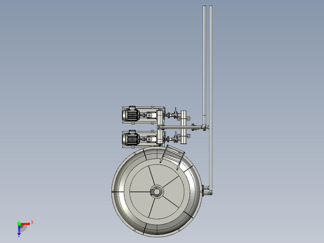 逆流凉水塔式玻璃钢逆流式冷水塔俯视图