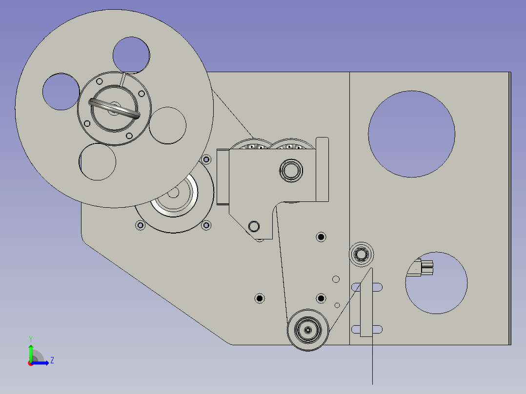 全自动铜膜天线切割检测自动化生产线S2d01-003大废料剥离组件(1)左视图
