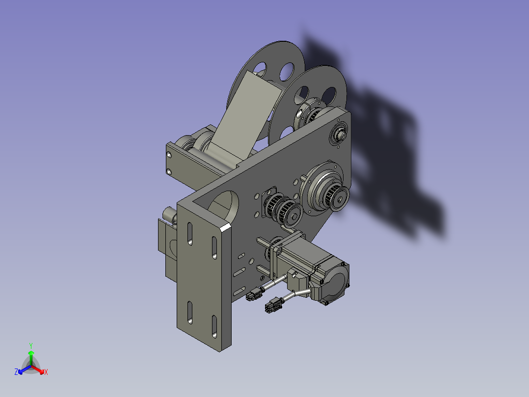全自动铜膜天线切割检测自动化生产线S2d01-003大废料剥离组件(1)正等轴测图