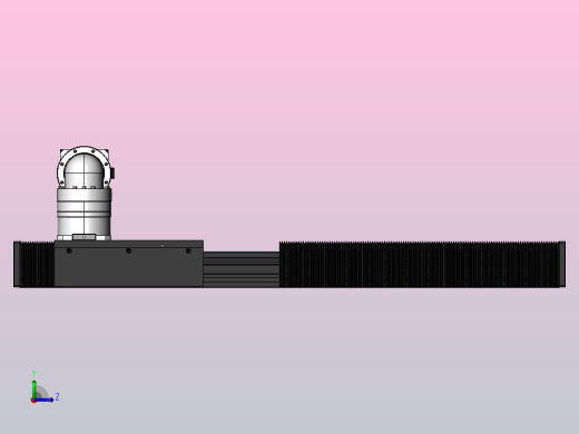 DMG170-RCR齿轮齿条模组直线滑台（电机右折）[DMG170-L16S500-DT750-A2D-RCR-P7]左视缩略图