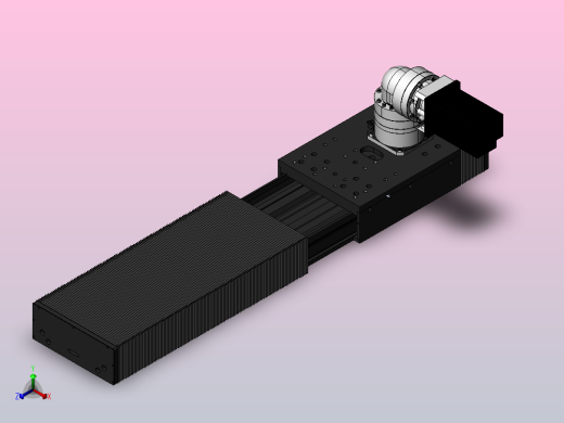 DMG170-RCR齿轮齿条模组直线滑台（电机右折）[DMG170-L16S500-DT750-A2D-RCR-P7]正等轴测缩略图