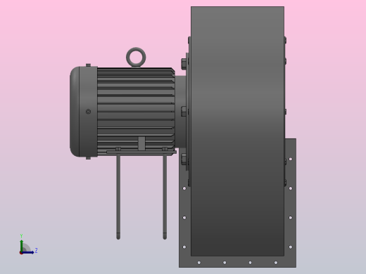 4-72-11A式低压离心通风机[4-72-11A式低压离心通风机-2.8-Y90S-2(B35)]左视缩略图
