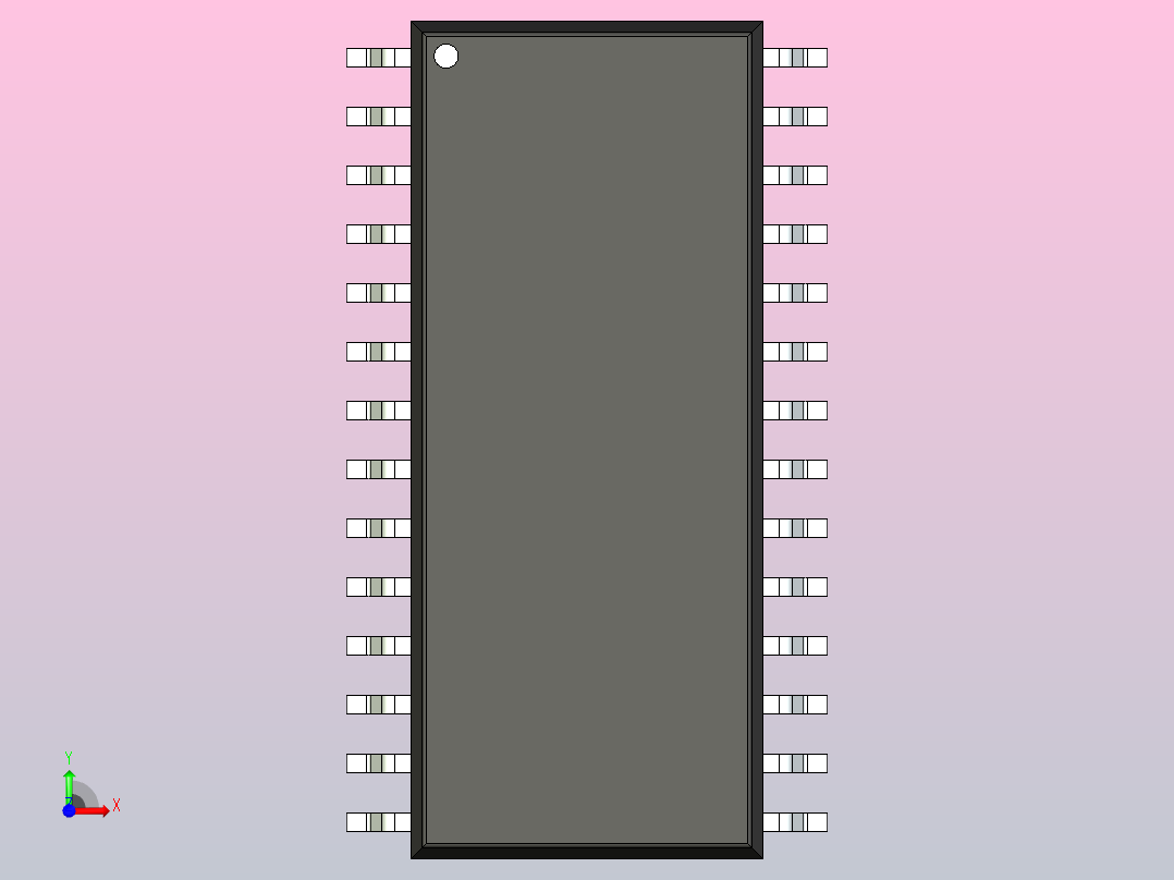 106x SOIC 封装（小外形集成电路）SOIC127P1034X264-28N前视图