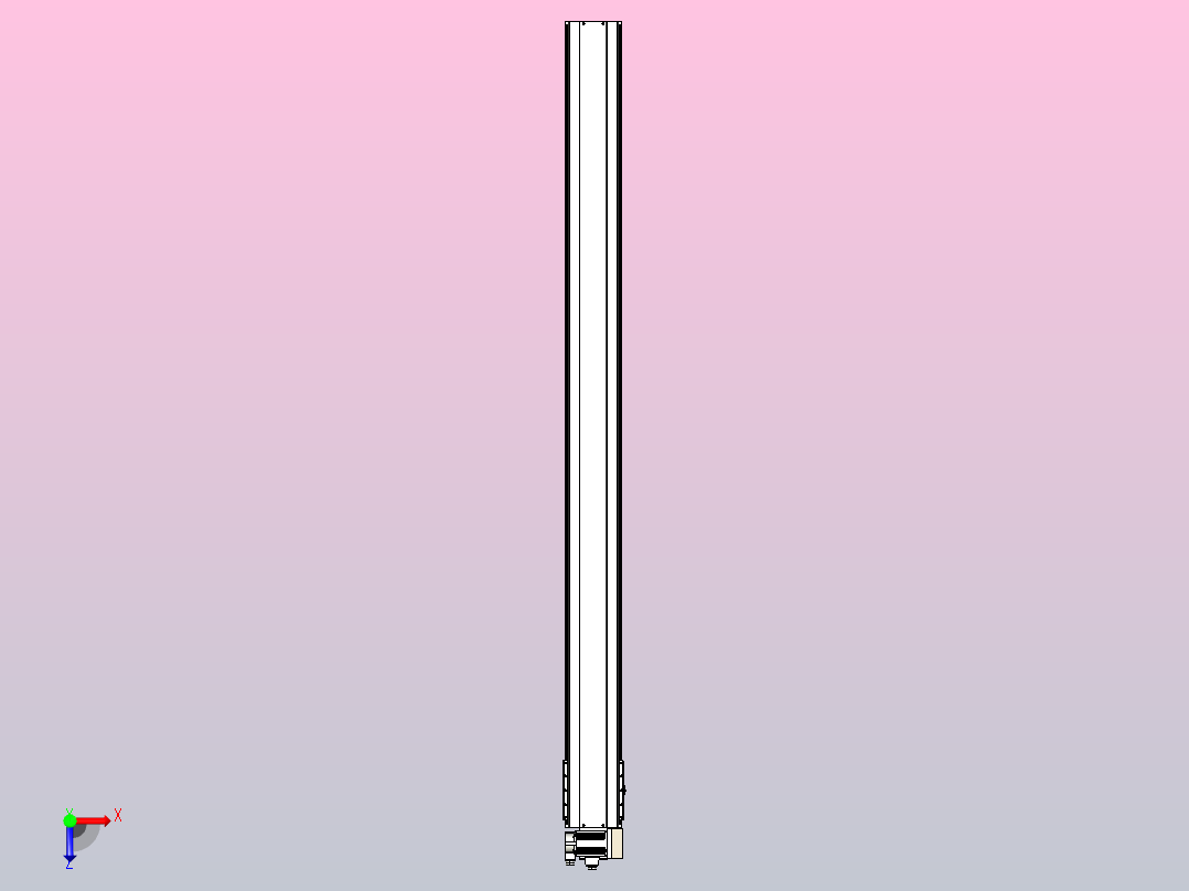 皮带直线轴半封闭可选导轨TPA-HNB-220D-176-L2700-RU-Y-P1K-N3俯视图