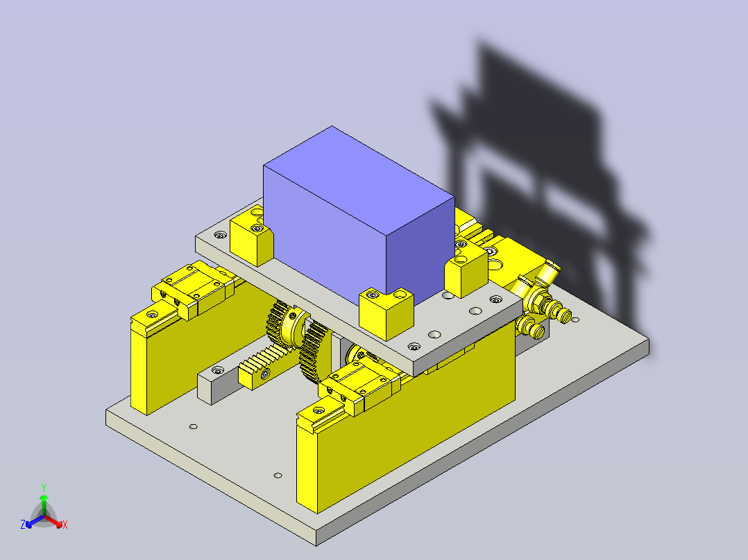 一种n倍速机构3D图纸主视图