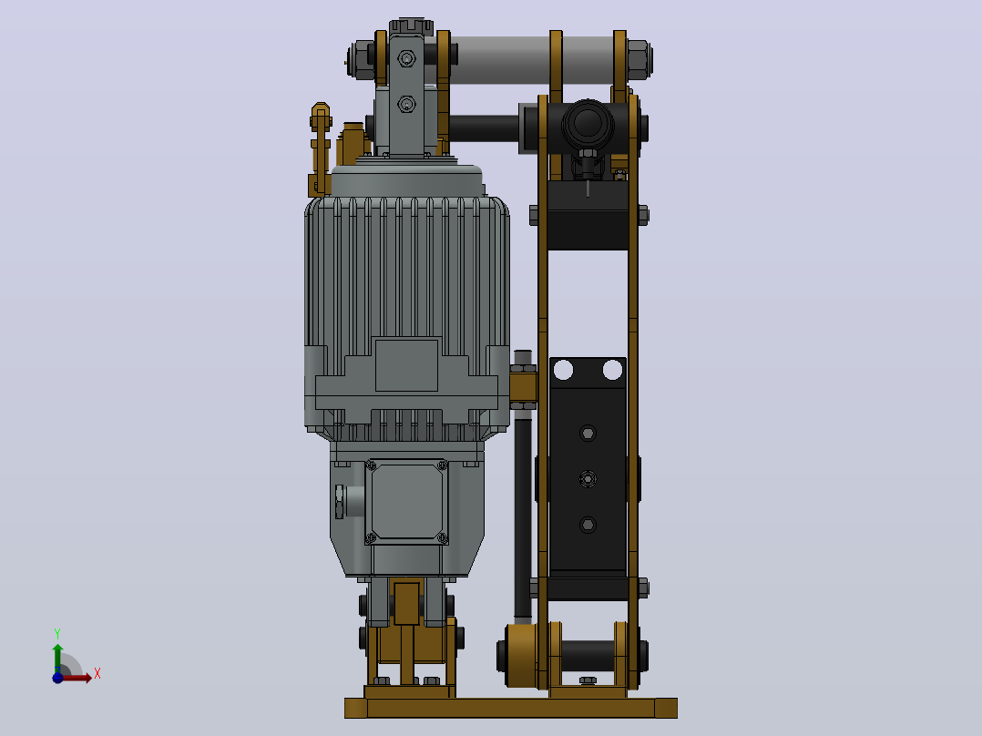 YP31系列电力液压盘式制动器YP31-1250-630×30-ⅠB-CL.RL.WL.HL前视图