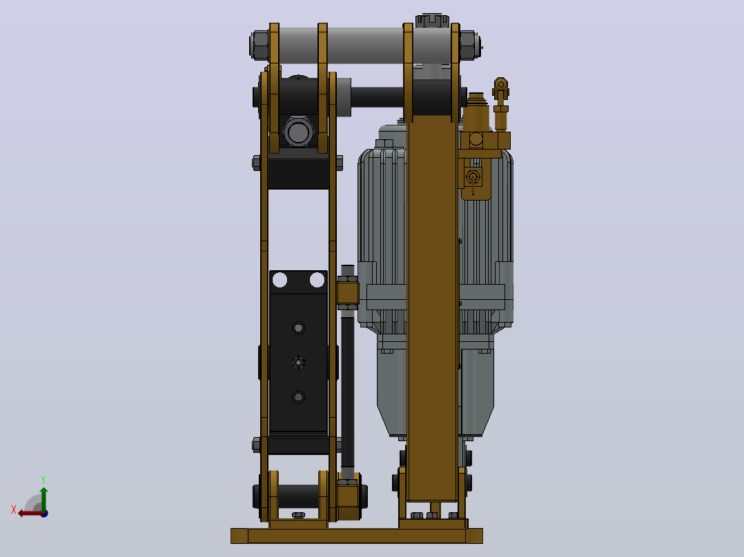 YP31系列电力液压盘式制动器YP31-1250-630×30-ⅠB-CL.RL.WL.HL后视图