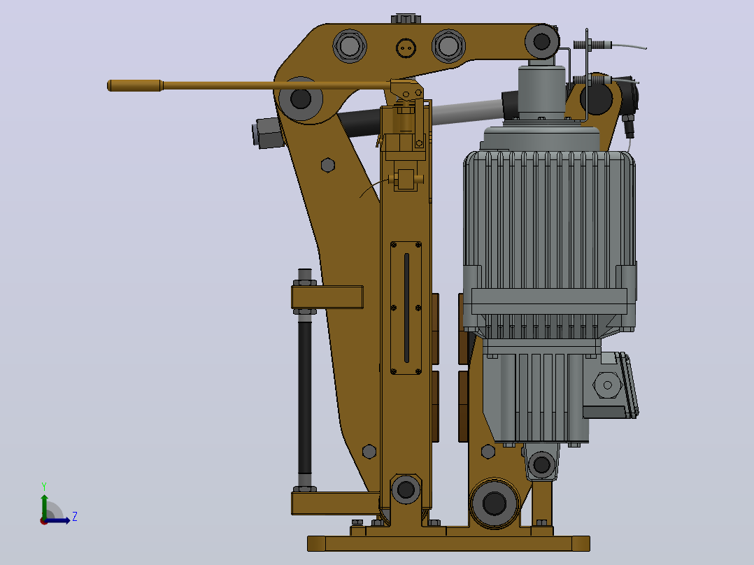 YP31系列电力液压盘式制动器YP31-1250-630×30-ⅠB-CL.RL.WL.HL左视图