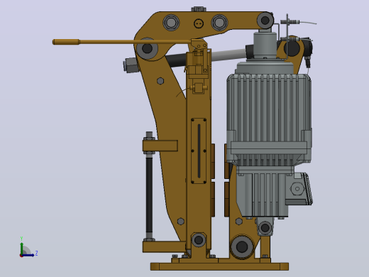 YP31系列电力液压盘式制动器YP31-1250-630×30-ⅠB-CL.RL.WL.HL左视缩略图