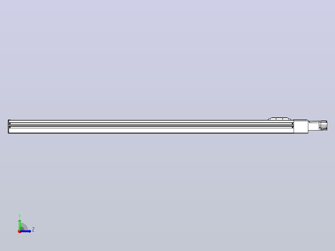 滚珠丝杠直线轴带导轨全封闭TPA-HCR-65S-1610C-L1100-M-Y-P10-N3左视图