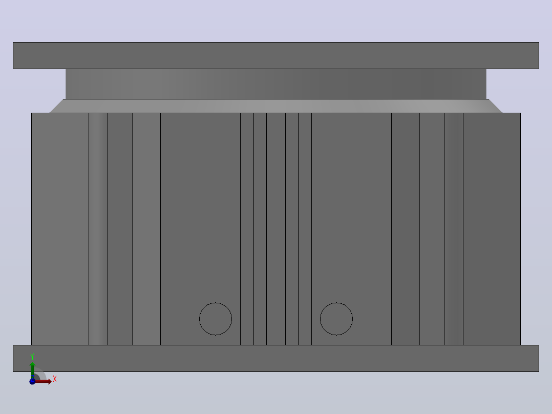 MGF 导台式气缸[MGF100-50]前视图