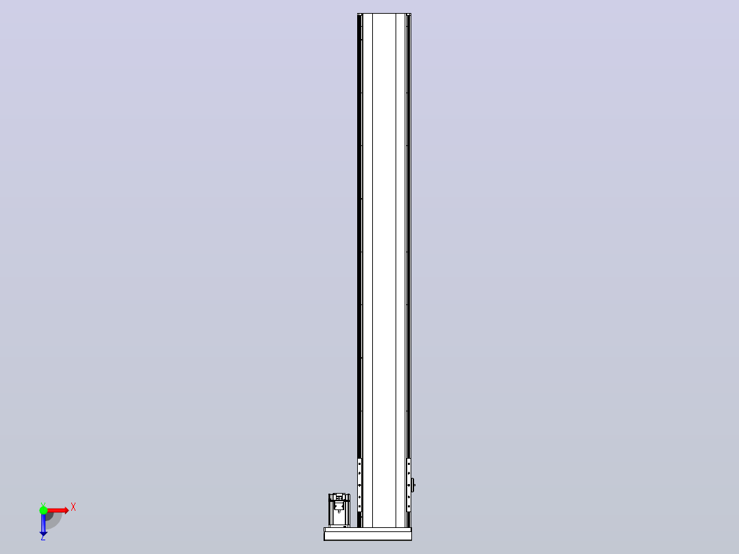 日规模组半封闭丝杆TPA-HNR-202D-2510C-L1600-ML-Y-P75-N3俯视图