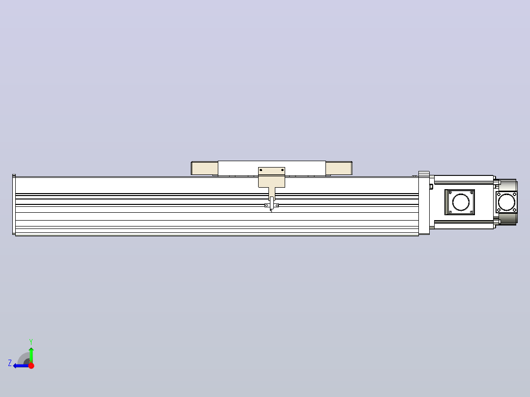 滚珠丝杠直线轴带导轨全封闭TPA-HCR-220D-3210C-L300-M-C-P1K-N3右视图