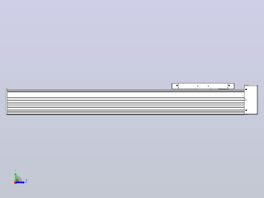 滚珠丝杠直线轴带导轨全封闭TPA-HCR-202D-2510C-L600-MR-Y-P75-N3左视图