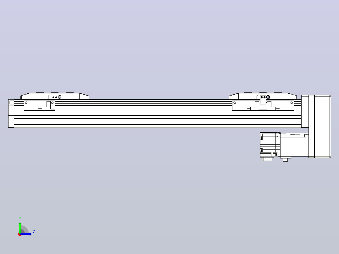 滚珠丝杠线性轴TPA-GCRS-50-1205C-L100-MP-M10-N3左视图