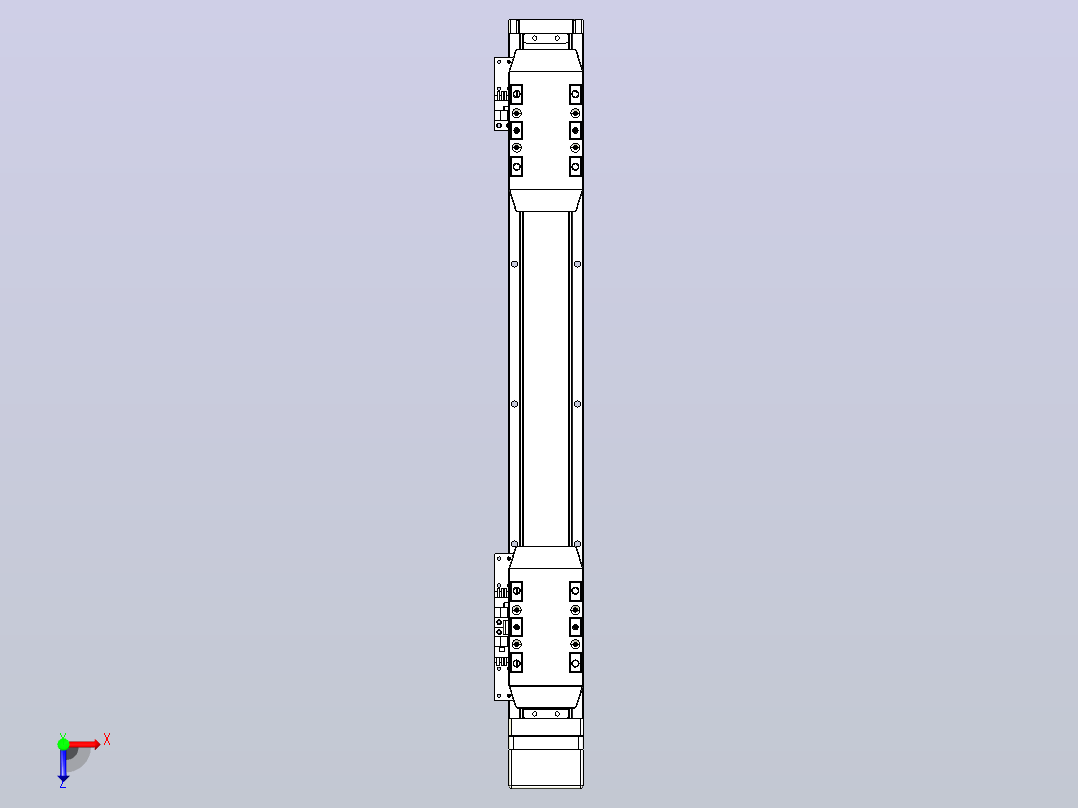 滚珠丝杠线性轴TPA-GCRS-50-1205C-L100-MP-M10-N3俯视图