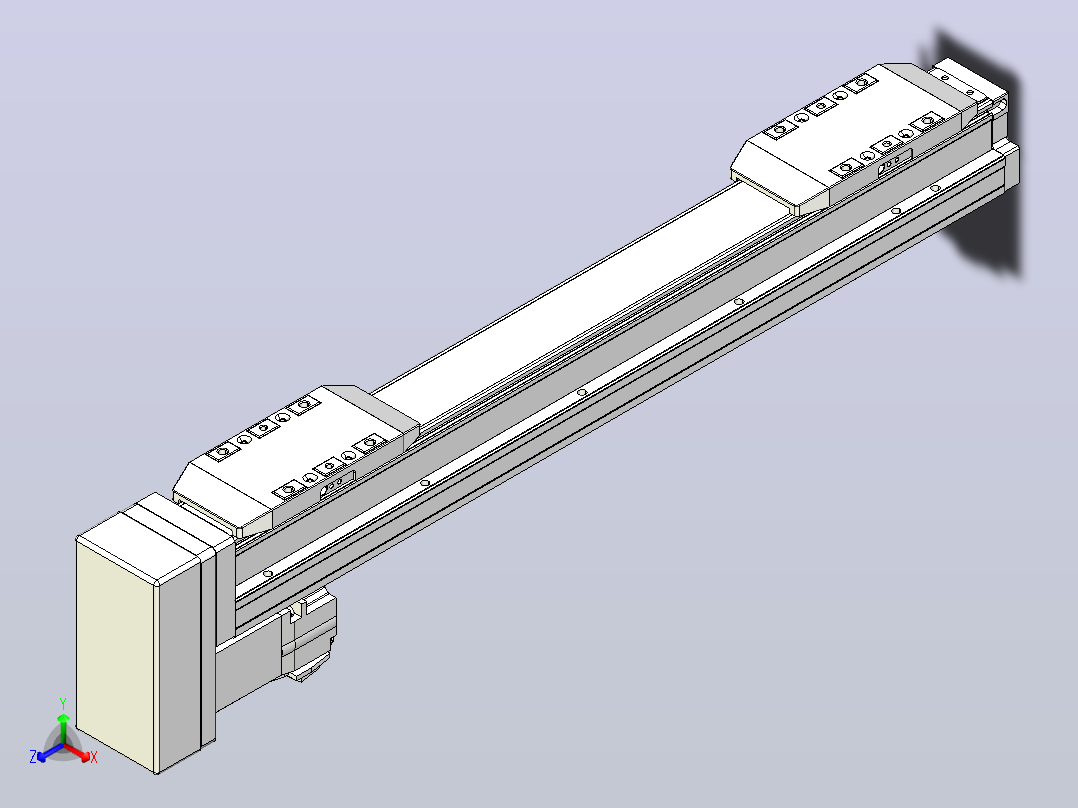 滚珠丝杠线性轴TPA-GCRS-50-1205C-L100-MP-M10-N3正等轴测图