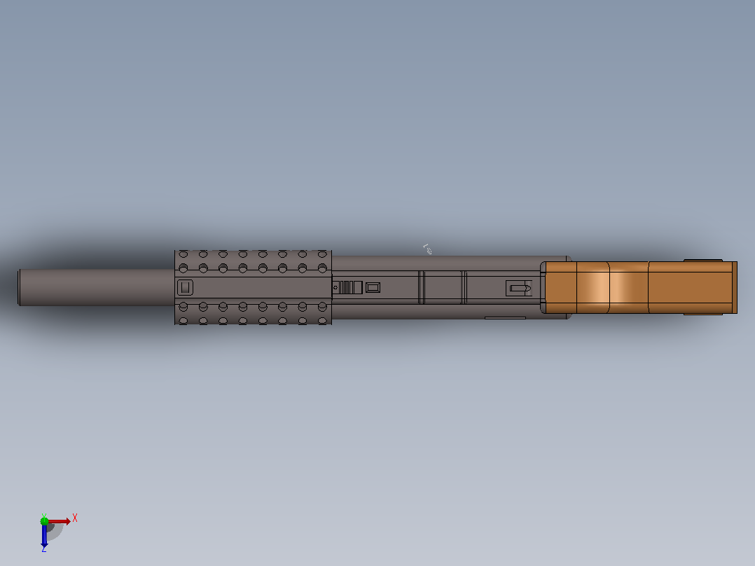 武器、枪、手枪、马驹 (2)俯视图