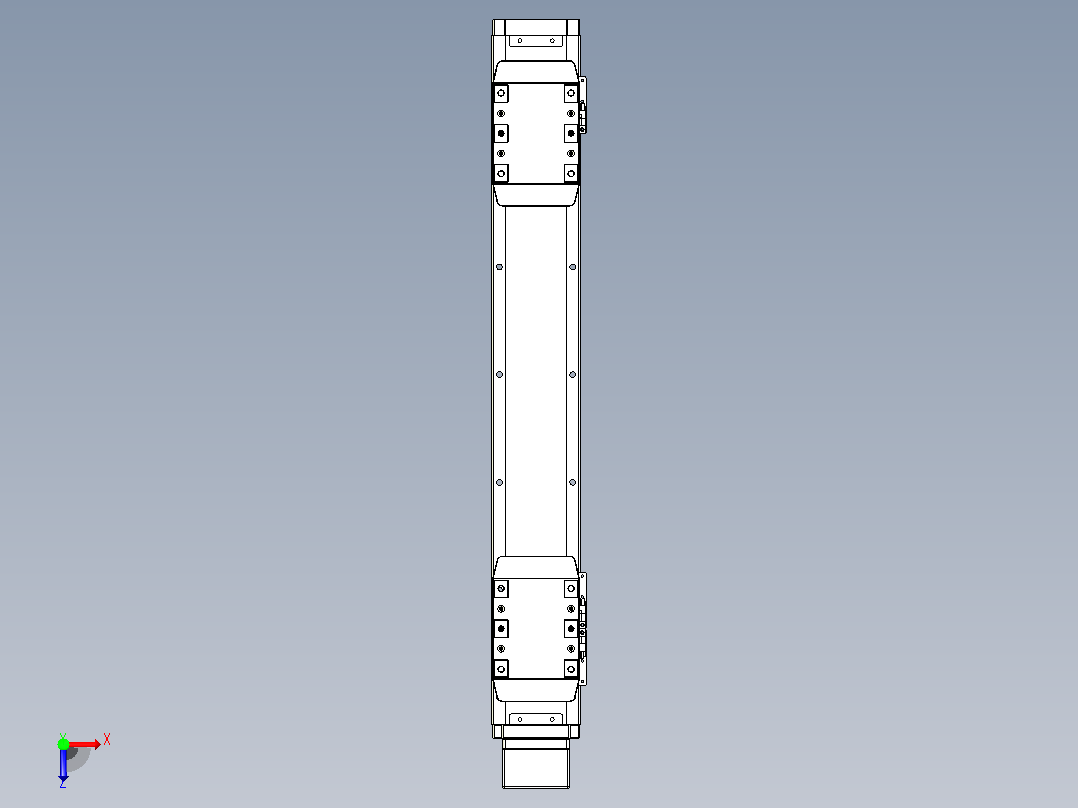 滚珠丝杠线性轴TPA-GCRS-80-1610C-L125-MP-M20-N3俯视图