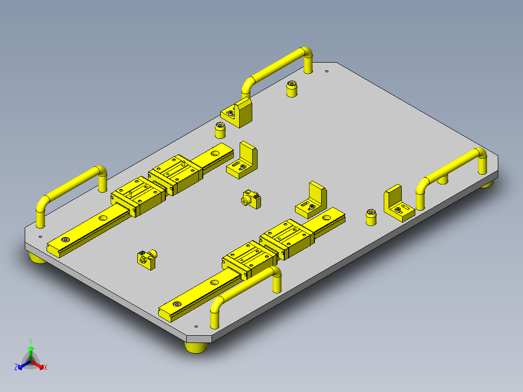 工件组装精度检查夹具正等轴测图