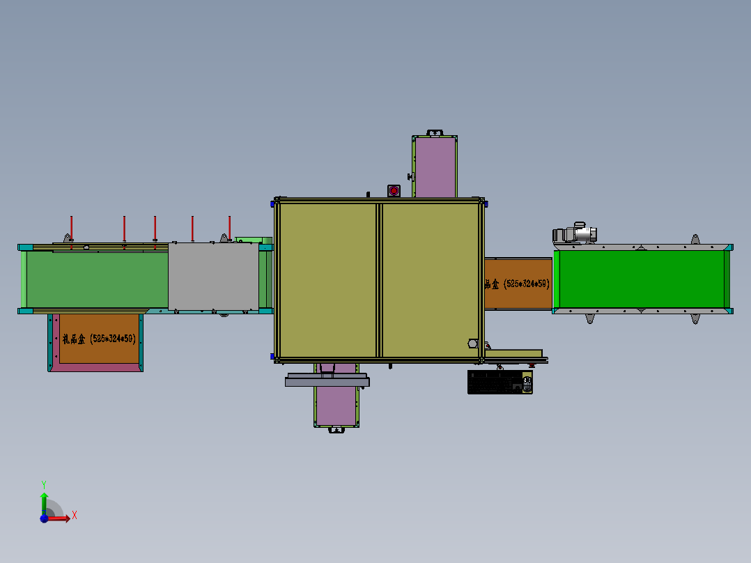 礼盒在线自动贴标机