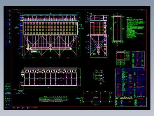 01 SYQP128-10气箱脉冲喷吹袋式除尘器总图 A0