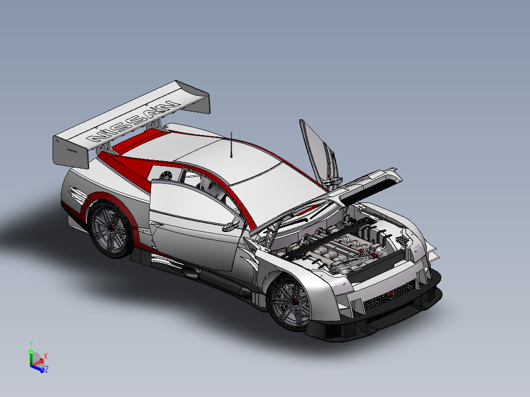 一款solidworks版本Nissan炫酷跑车